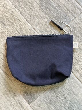 Quilted Koala Womens Navy Blue Canvas Zip Top Makeup Pouch